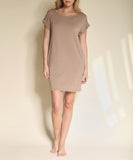 Silky Butter Soft Bamboo Crop T-Shirt Dress