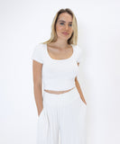 Butter Soft Thick & Snatched Bamboo Crop T-Shirt