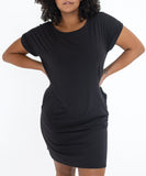 Silky Butter Soft Bamboo Crop T-Shirt Dress