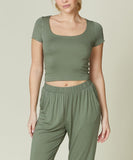 Butter Soft Thick & Snatched Bamboo Crop T-Shirt