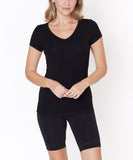 BAMBOO V NECK FITTED TOP