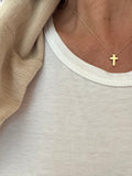Dainty 14Kt Gold Vermeil Cross That Gives Back – Ships Free Today