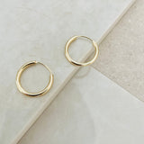 🎁 Thin Golden 14Kt Gold Plated Huggy Hoops (100% off)
