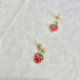 🎁 Cherry Earring Studs 14Kt Gold Plated (100% off)