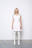 Lace Crochet Mini Dress white