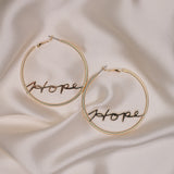 Hope Hoop Earrings