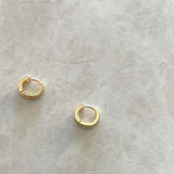 Small Tiny Gold Mini Huggies Hoop Earrings