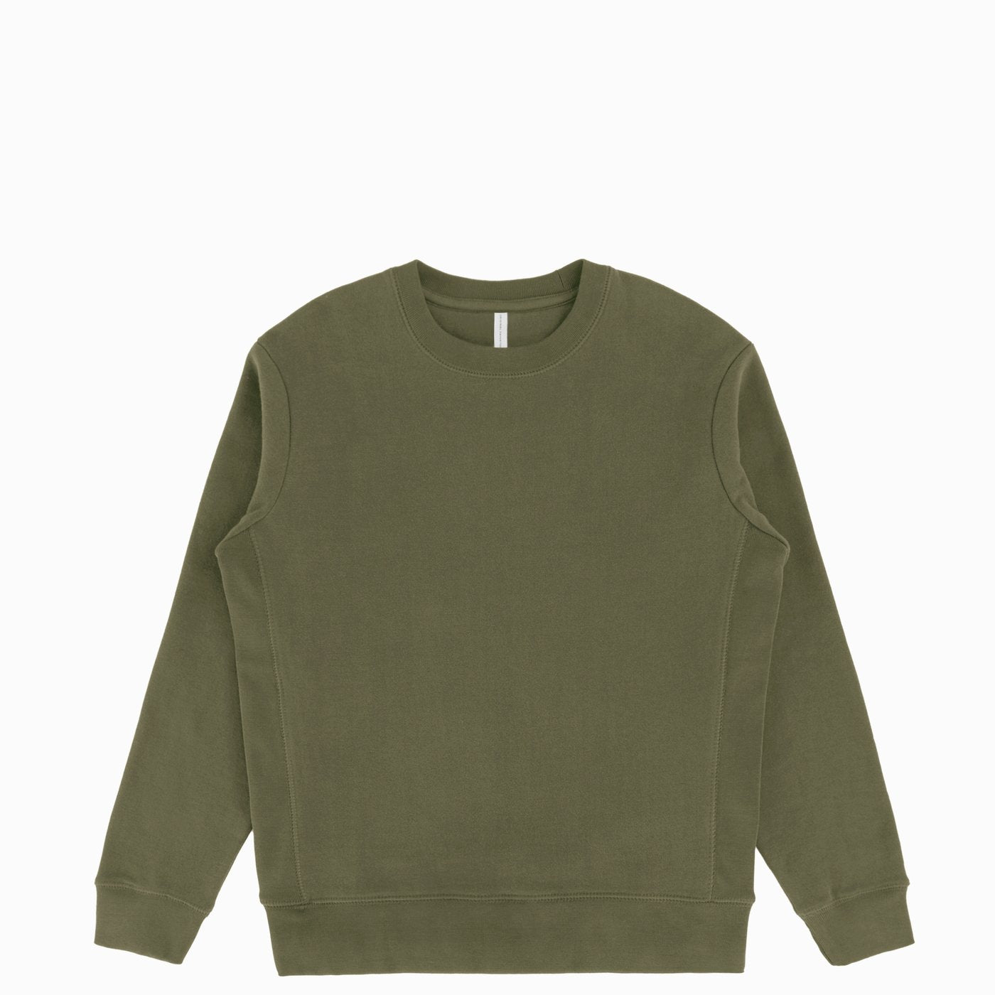 Olive Green Organic Cotton Crewneck Men's Sweatshirt