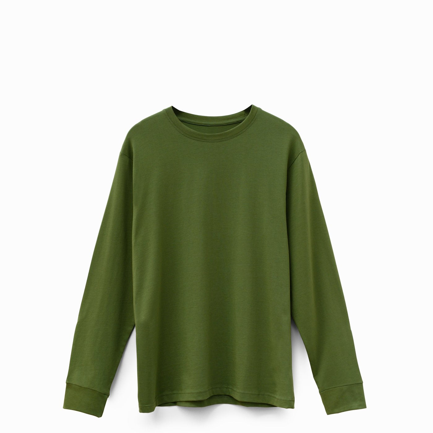Olive Green American Grown Soft Supima® Cotton Long Sleeve