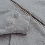Heather Grey Organic Cotton Zip-Up Men's Sweatshirt