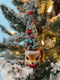 Classic Reindeer Christmas Tree Topper Ornament