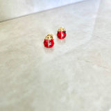 lady bug studs - women's lady bug earrings