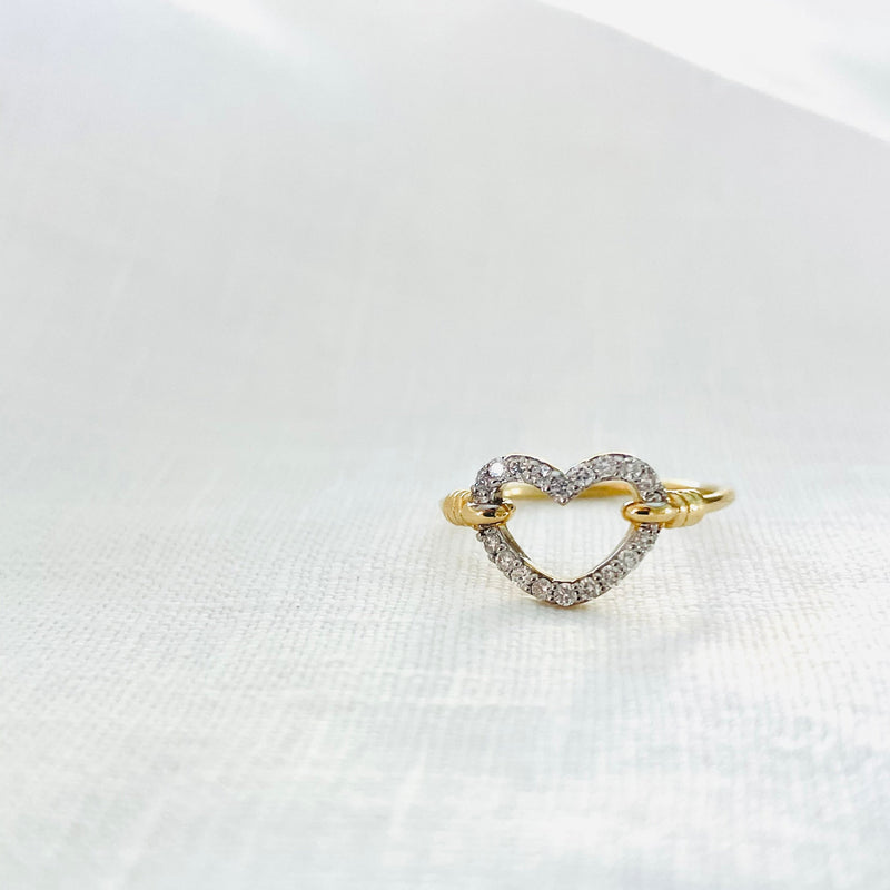 The Open Heart Diamond Ring