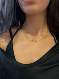 women's gold chunky necklace 