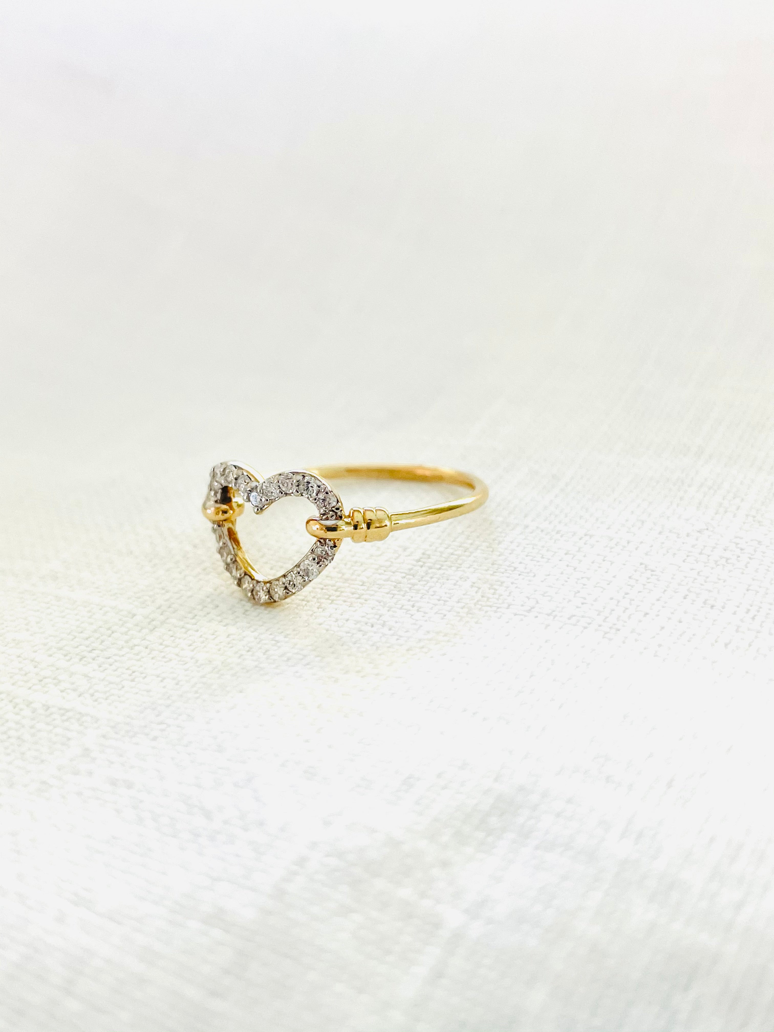 The Open Heart Diamond Ring