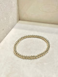 gold plated ball bracelets - gold beaded bracelets - gold beaded ball bracelet that gives back to charity