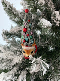 Classic Reindeer Christmas Tree Topper Ornament